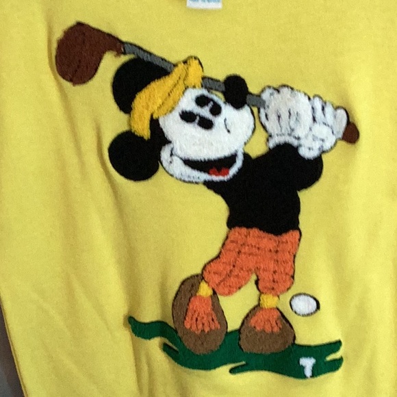 One of a Kind vintage golf Mickey Mouse shirt. Light cotton. Raised emblem. - Picture 5 of 5